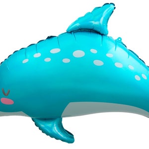 1 foil balloon foil balloon dolphin 78 x 52 cm birthday school enrollment decoration back to school sea creatures party birthday decoration under the sea