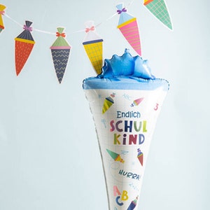 1 foil balloon school cone school enrollment decoration school start school child school enrollment party decoration Pänz Kita farewell kindergarten school start