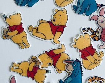 Edible Cupcake Toppers/ Muffin Toppers / Cake Decoration Winnie the Pooh 20 pieces CUT OUT from edible paper or fondant