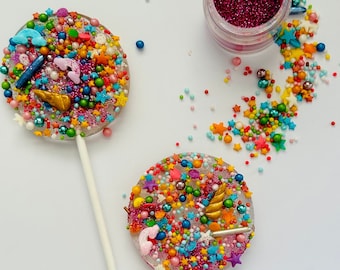 Lollipop Unicorn Rainbow Star / Edible Cupcake Topper / Muffin / Cake Topper Cake Decoration Party Favor Gift from 1 piece
