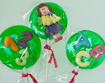 3 Lollis * Schulkind Einschulung* Mädchen oder Junge - Cupcake Muffin topper / Tortendeko / Mitgebsel / Schultüte Geschenk / Gastgeschenk