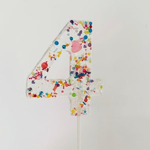 Large Number Lollipop - Cake Topper / Age Number Lollipop / Edible Cake Topper / Cake Topper / Cake Decoration / Small Gift