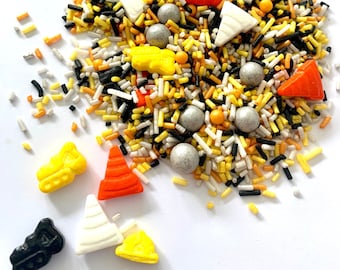 Construction Site - Edible Sprinkles from 40g / Sprinkle Mix / Sugar Sprinkles / Fancy Sprinkles for Decorating Muffins, Cupcakes, Cakes, and Tarts