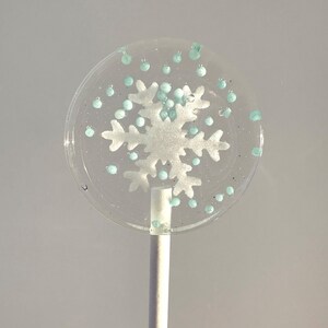 Handgefertigter Lolli Schneeflocke / Essbare Cupcake Topper / Muffin Stecker / Cake Topper Tortendeko Mitgebsel Geschenk