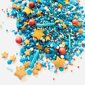 Edible decoration / sprinkles / sugar sprinkles / sprinkle mix / muffin decoration / cupcake decoration / cake decoration Superhero Party Superhero Birthday