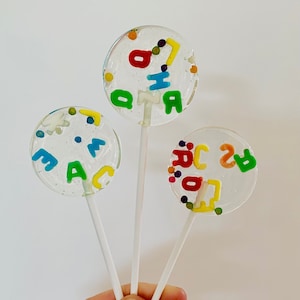 Lolli *ABC school enrollment* - Cupcake muffin topper / cake decoration / party favor / school cone gift / guest gift school enrollment