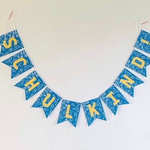 Printable garland as download Schoolchild | School enrollment I DIY print template garland | Pennant chain school start to print yourself