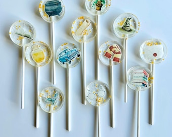 Harry Potter Wizard Lollipop / Edible Cupcake Toppers / Cake Toppers / Party Favors / Birthday Party Gifts