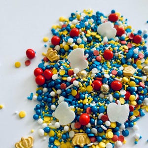 Mix di confetti/decorazioni commestibili/confettini di zucchero/Biancaneve/decorazione per torta di compleanno da favola per ragazza