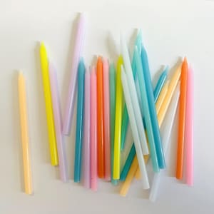 24 candles birthday cake colorful candles with candle holders - 10 cm high - birthday Christmas birthday cake