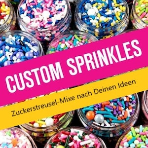 Custom sugar sprinkles / sprinkle mix according to your wishes / fancy sprinkles / edible decoration muffin decoration / cupcake decoration / cake decoration cake torte