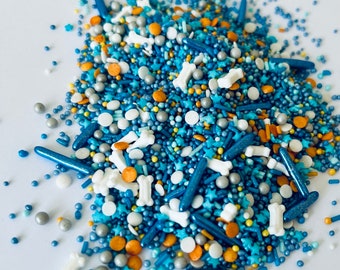Edible decorations / Blue / Dog cake decorations / Blue party blue cake decorations / Sprinkles / Sugar sprinkles / Sprinkle mix / Blue cakes / Blue muffins