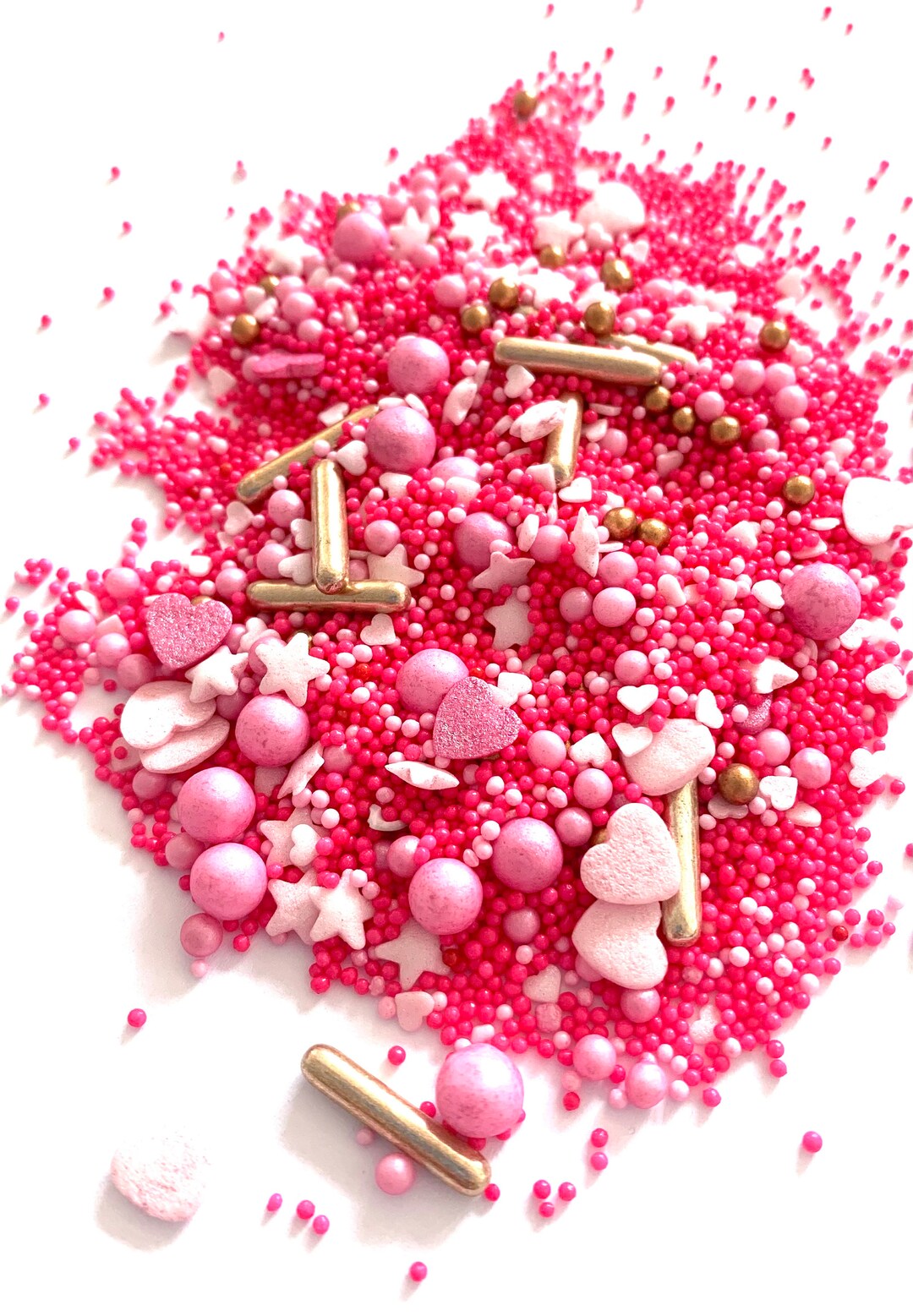 Pink Golden Crumble Mix / Edible Decoration / Sugar Sprinkles Sugar