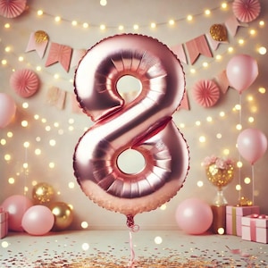 1XXL foil balloon number age 86 cm birthday decoration party birthday party birthday decoration / numbers from 0-9 available