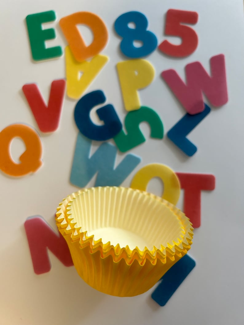 Edible Decorations / 18 Letters and Numbers / ABC / Cupcake/muffin ...