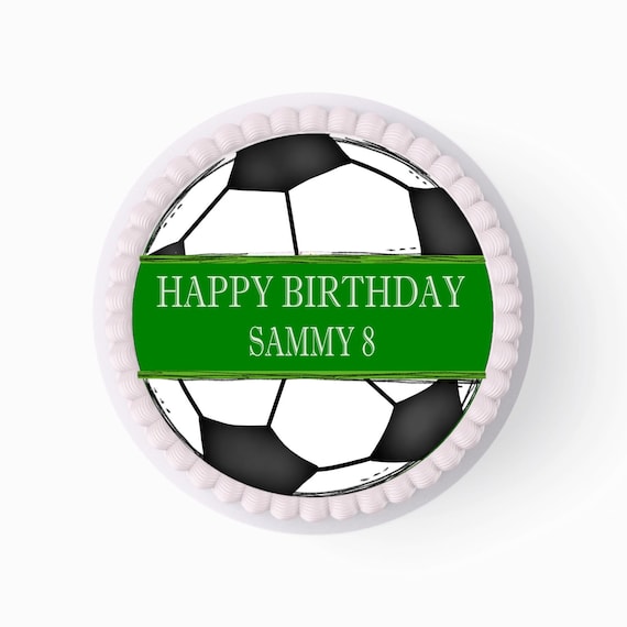 Personalisierbarer Tortenaufleger Tortendeko Fußball Fondant Fußball Party Tortendeckel Fußball Kindergeburtstag Geburtstagskuchen Fußball