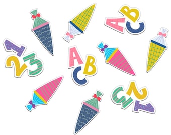 Table confetti, table decoration for the first day of school, 46 pieces made of cardboard - First day of school, schoolchild, school start, first day of school celebration, desk decoration