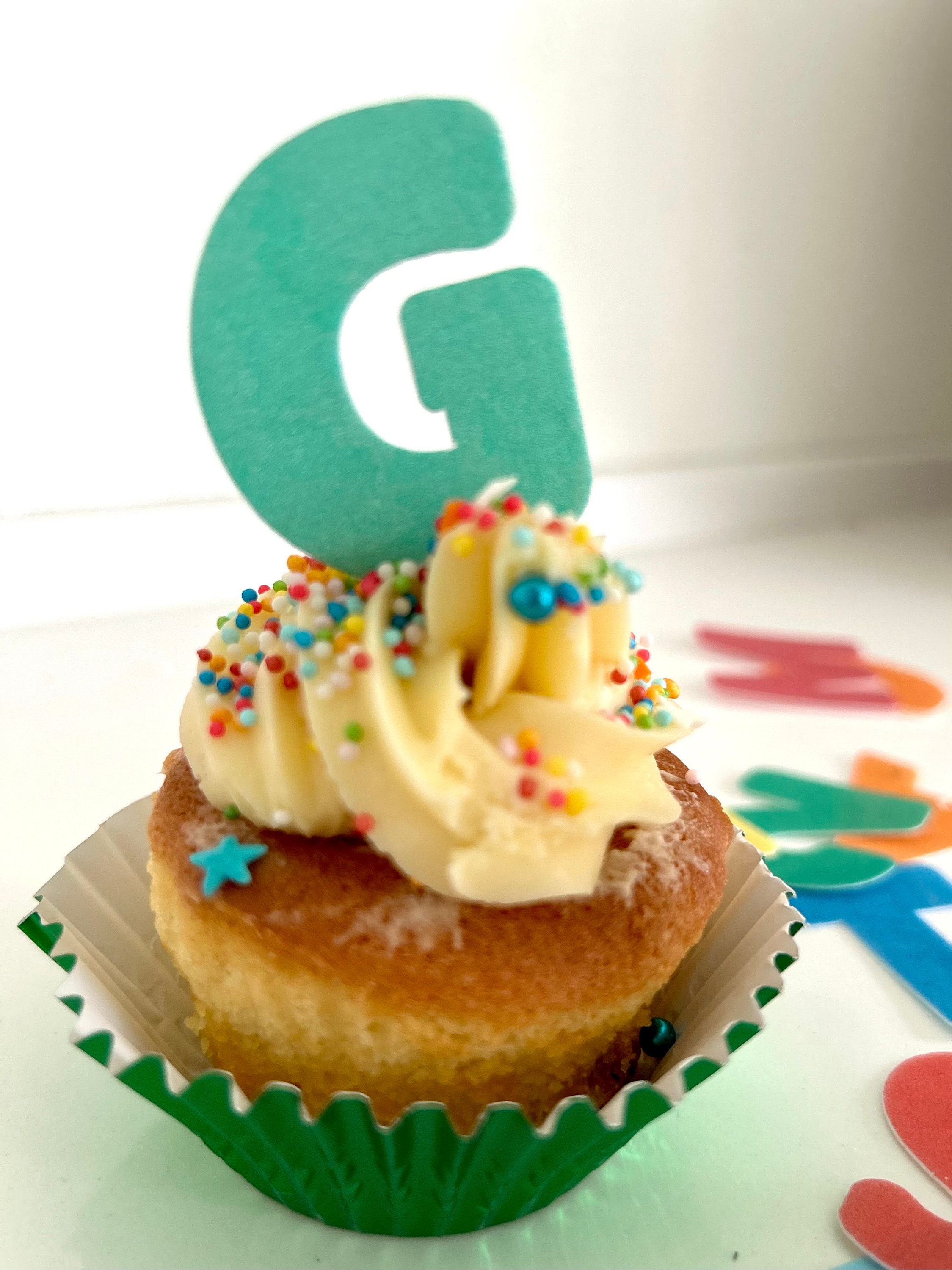 Edible Decorations / 18 Letters and Numbers / ABC / Cupcake/muffin ...