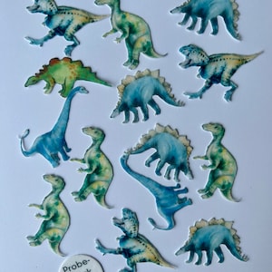 Edible Cupcake / Muffin Toppers / Cake Decoration Dinosaur Dino 18 pieces CUT OUT from edible paper or fondant / Dino Birthday Party