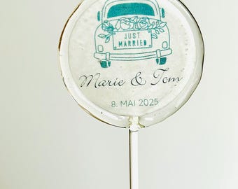 Personalized handmade lollipop / Wedding favor / Guest gift / Wedding favors / Wedding place cards