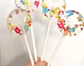 Lollipop *ABC * School Enrollment - Cupcake Muffin Topper / Cake Decoration / Party Favor / School Cone Filling / School Cone Gift / Guest Gift School Enrollment