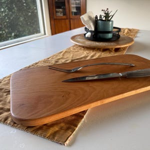 Wood Cutting/charcuterie Board – non-toxic Solid single piece, Thick Wood Cutting Board, Personalized Engraved Cherry Board, Natural Gift