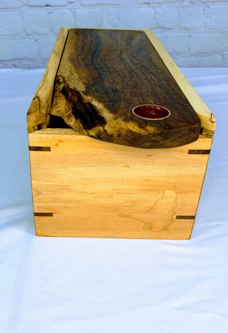 Custom Wood Box, Made to Order, Live Edge Lid, Whiskey Box Etsy