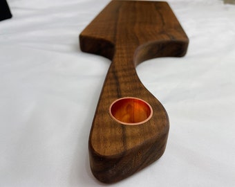 Handmade Walnut Charcuterie Board | Copper Accent, Rustic Serving Board