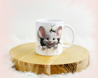 Kaffee/Teetasse mit 3D-Motiv Effekt »Maus No 1«