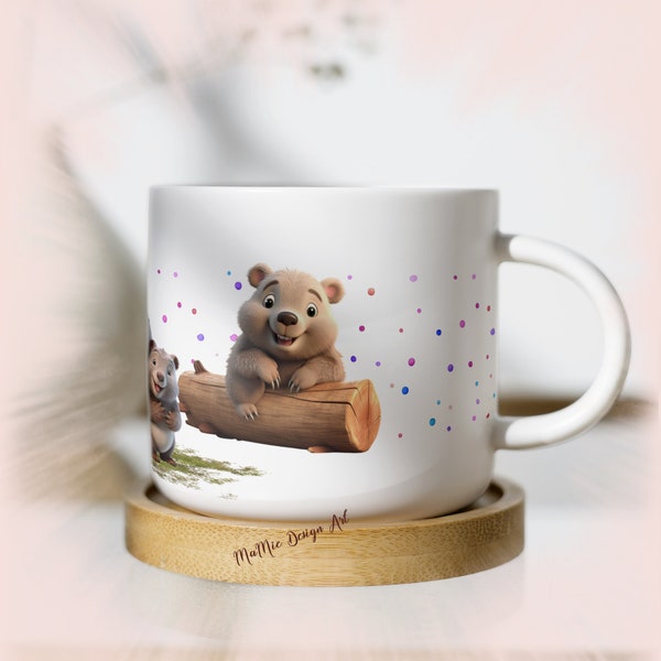 Kindertasse »Friends Wombats« personalisierbar 6oz (180ml)