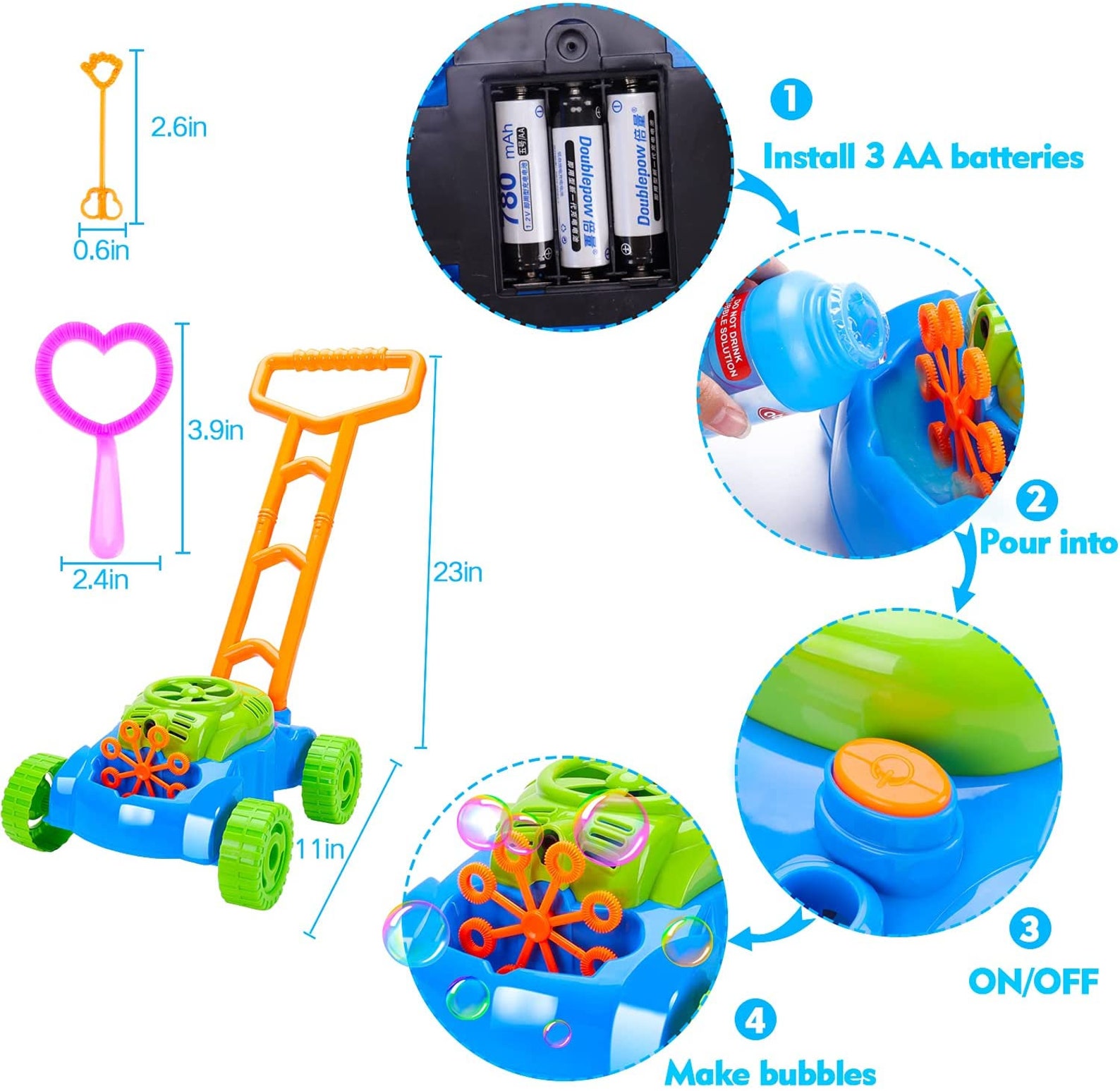 8 pcs Toddler Bubble Machine Lawn Mower Pretend Mower Bubble | Etsy