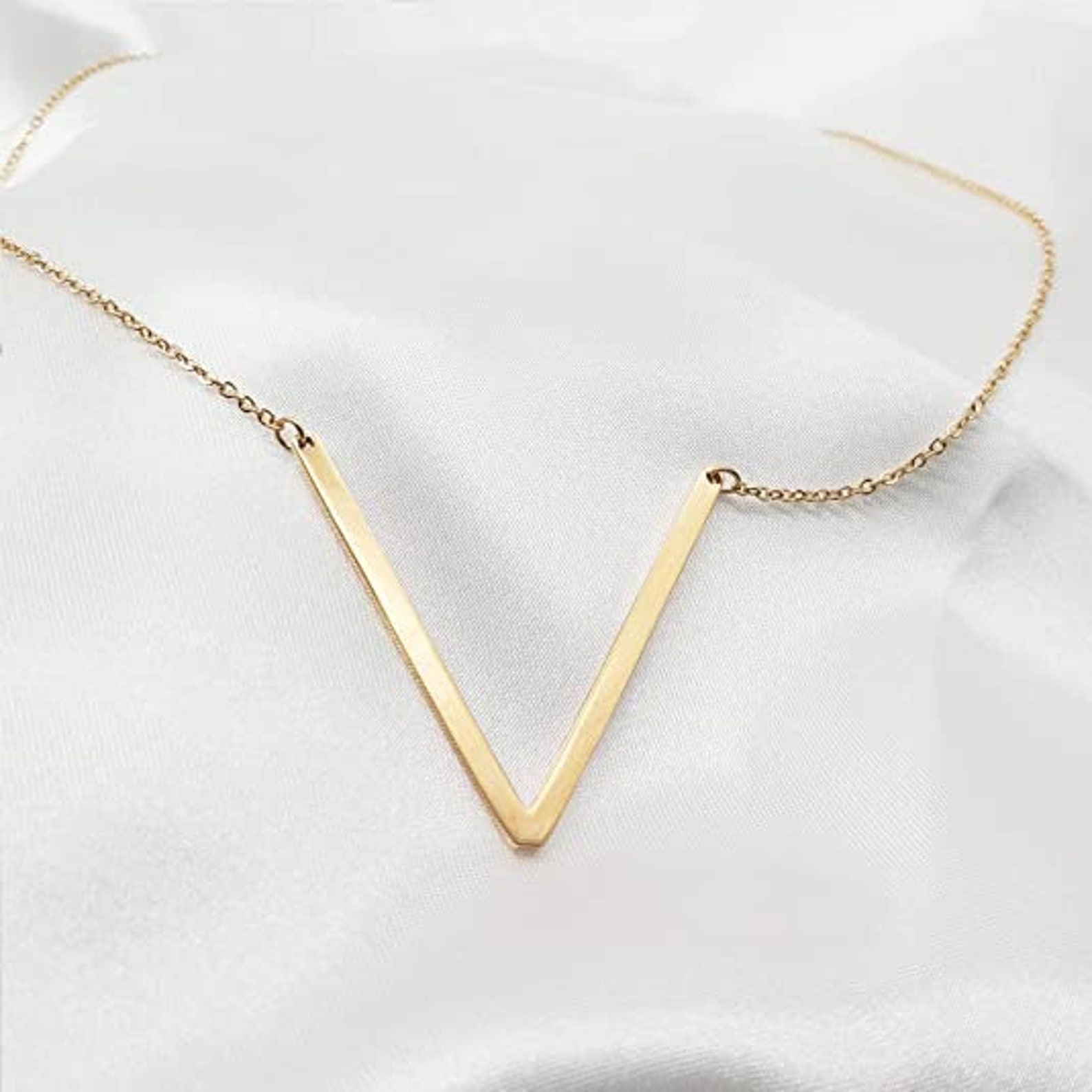 Initial sideways necklace gold Clearance