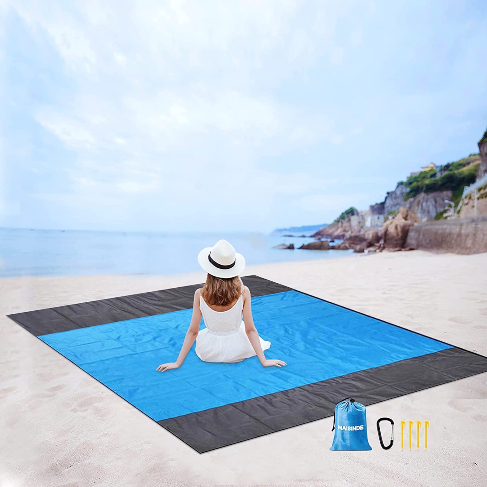 Beach Blanket Waterproof Sand Proof Outdoor Mat Portable Etsy