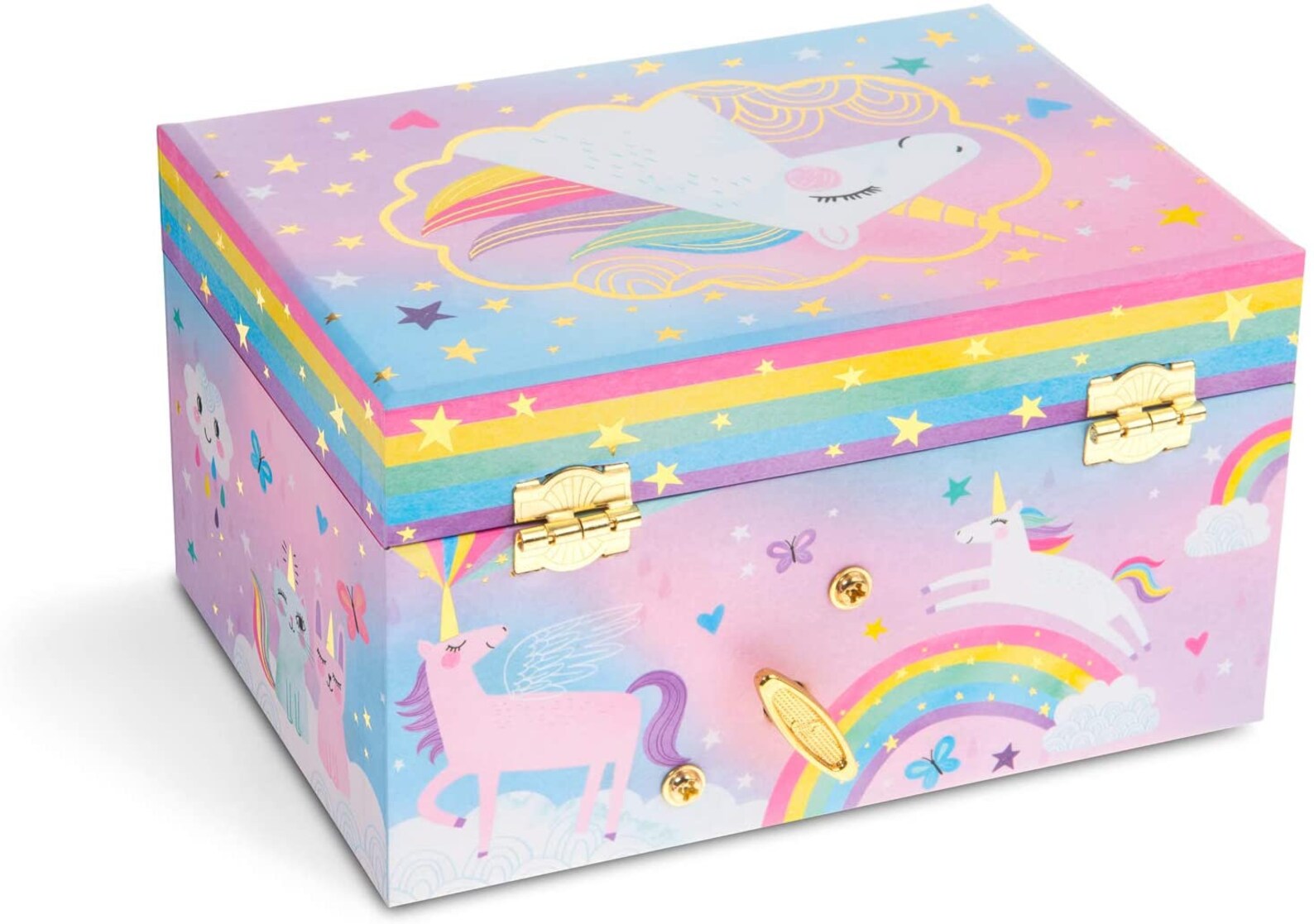 Unicorn Music Box Girl's Musical Jewelry Storage Box con Etsy