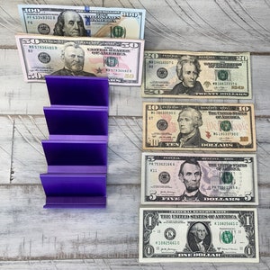 Bandeja de efectivo de 6 secciones para rellenar efectivo Pasos para bebés Dave Ramsey