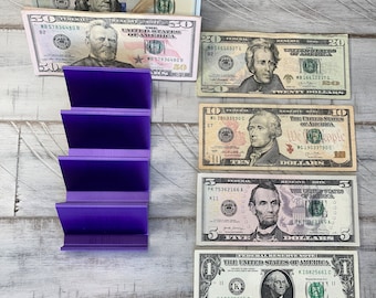 Bandeja de efectivo de 6 secciones para rellenar efectivo Pasos para bebés Dave Ramsey