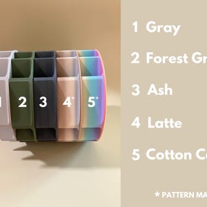 Puede incluir: Cinco organizadores de almacenamiento de diferentes colores, numerados del 1 al 5. Los colores son gris, verde bosque, ceniza, latte y algod&oacute;n de az&uacute;car. Los organizadores est&aacute;n hechos de un material texturizado y tienen un dise&ntilde;o de panal. El texto "PATTERN MAY VARY" est&aacute; escrito debajo de la imagen.