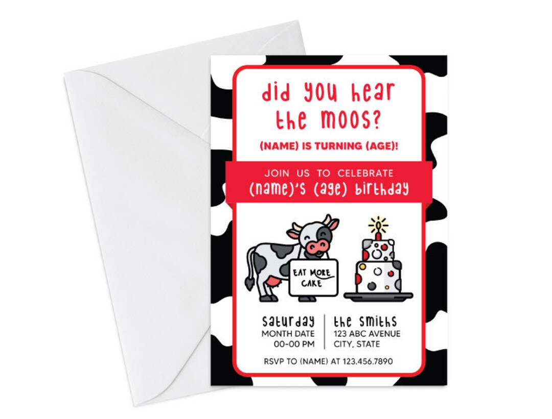 Chick fil a Themed Birthday Invitation 5x7 Etsy chick-fil-a-themed-birthday-invitation-5x7-etsy