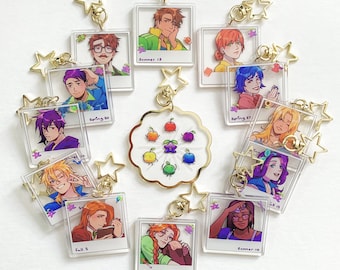 Charms de style polaroïd en acrylique STARDEW VALLEY | Charmes romantiques pour célibataires/célibataires/krobus de 5 cm (2 po.)