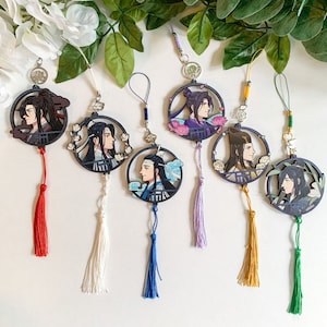 Maple Wood MDZS Charms | Wei Wuxian / Lan Wangji / Jiang Cheng / Lan Xichen / Jin Guangyao / Nie Huisang