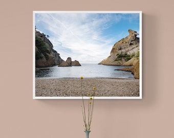 Sea And Mountain Print, Seascape Wall Art, Ocean And Mountain Photography, Print Ocean, Ocean Printable, Sea Photography, Landscape Print