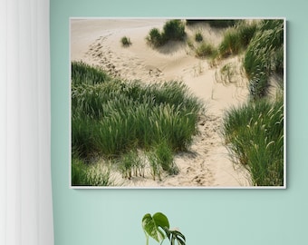 Sand Dunes Wall Art, Coastal Sand Dunes Art Print, Beach Sand Art, Beach Shore For Home, Landscape Photography, Bright Sandy Home Print