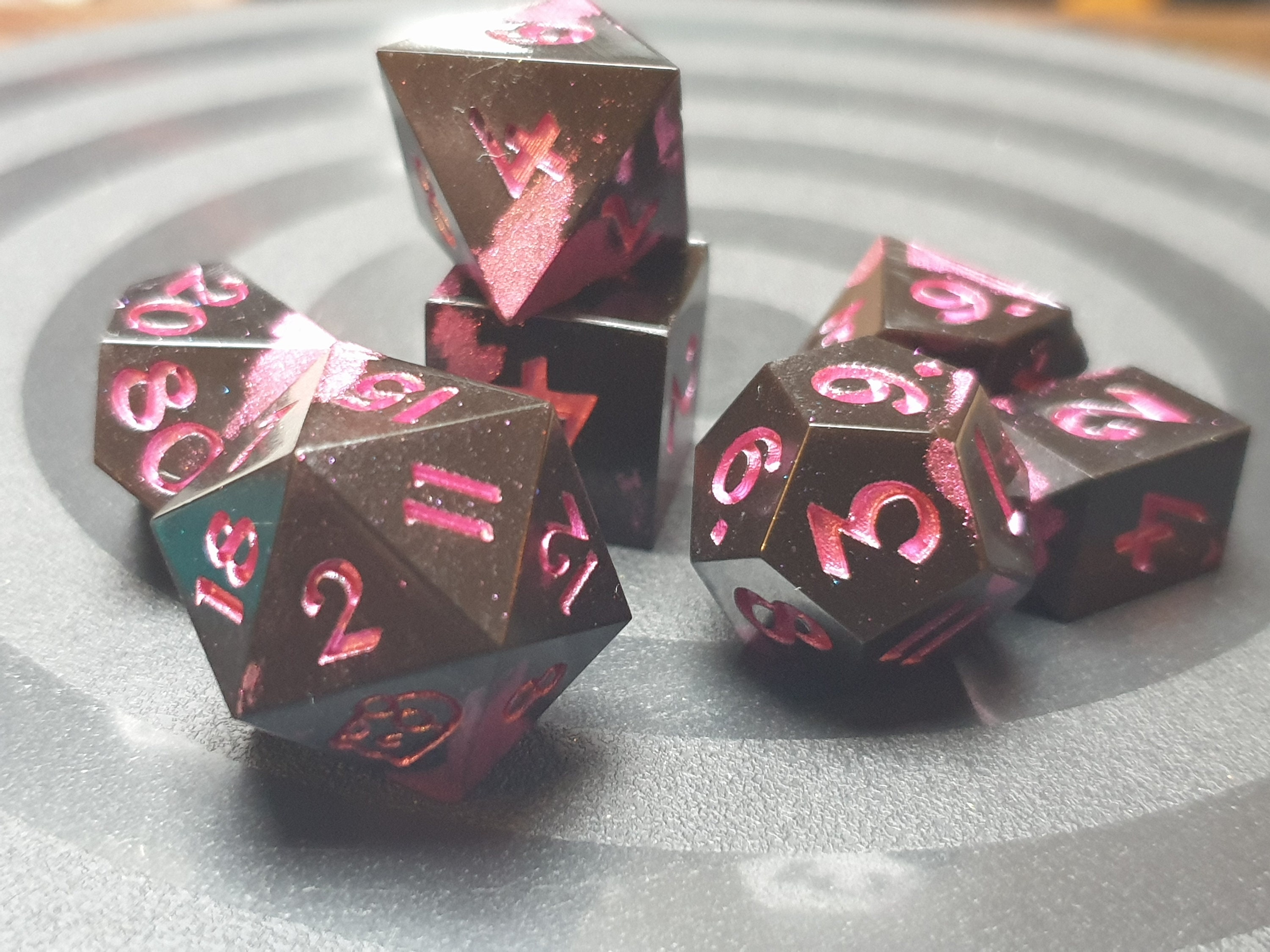 Hex 7 Piece Polyhedral Dice Set | Etsy