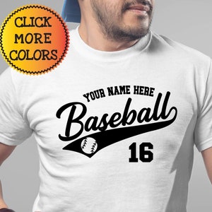 Baseball Shirt, Personalized Baseball Tee, Boys Baseball Shirt, Custom Baseball T-Shirt, Baseball Coach T-Shirt, Gift For Baseball Lover