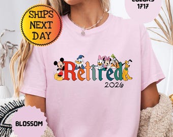 Comfort Colors® Disney Teacher Retired 2026 Shirt, Disneyland Retired Tee, Retirement T-shirt