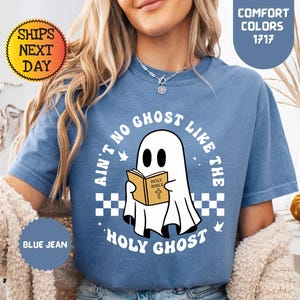 Funny Christian Halloween Tee: Holy Ghost Bible Verse Shirt