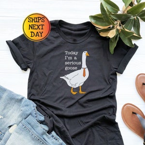 Today I'm A Serious Goose Shirt, Funny Silly Goose T-Shirt, Goose Lover Gift for Men, Trendy Ironic Tee, Unisex Shirt, Gift For Him