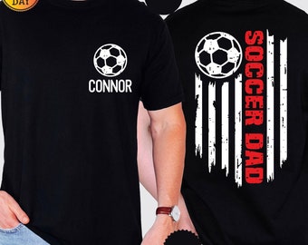 Comfort Colors® Custom Soccer Dad Shirt, Personalized Gift for Fathers Day, Sports Dad Gift, Soccer Lover Tee, Game Day Tee, Soccer Fan Gift