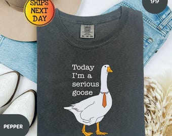 Comfort Colors Serious Goose Shirt: Funny Unisex Tee