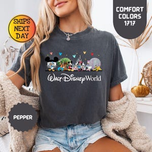 Comfort Color Disney World Mickey & Friends Shirt, Epcot World Tour T-shirt, Walt Disney World Family Vacation 2026 Tee image 5